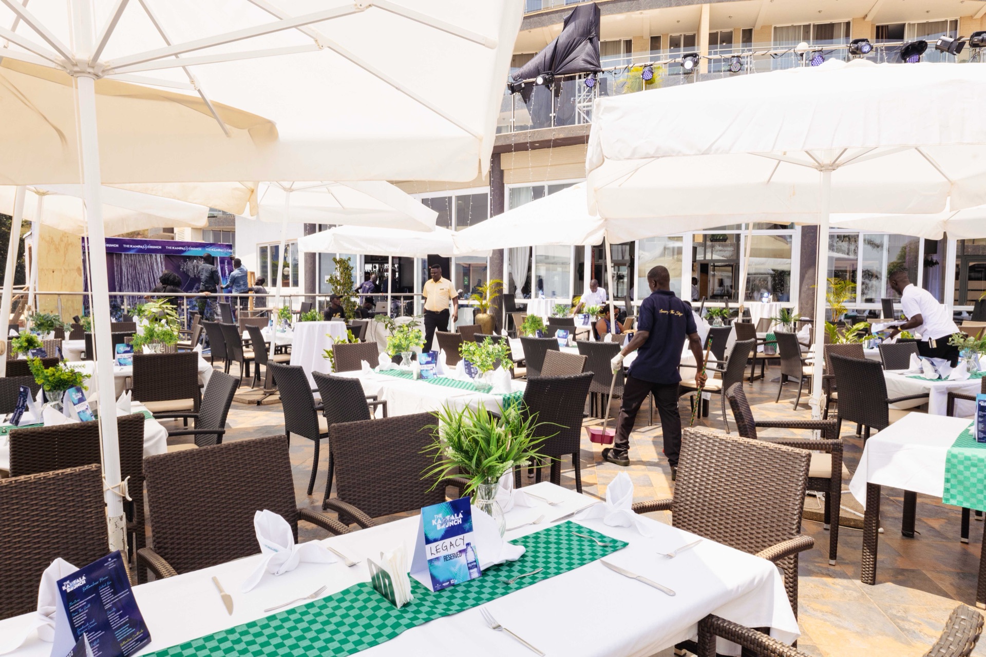 Skyz Deck set up for a brunch event
