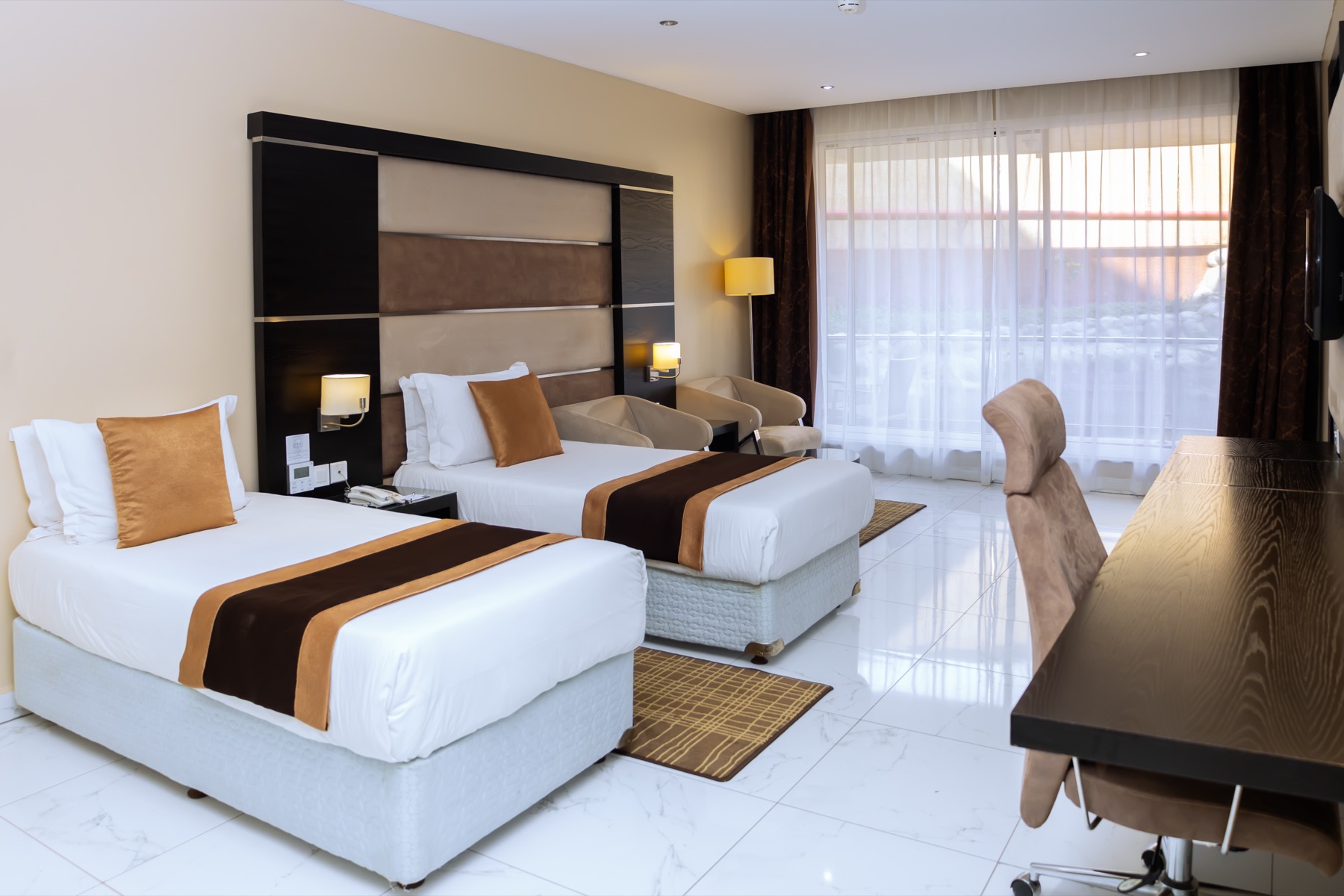 Twin Suite with two beds and a separate living area